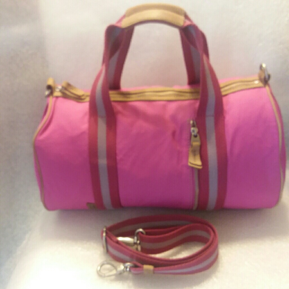Fossil Dark Pink Canvas Duffel Bag